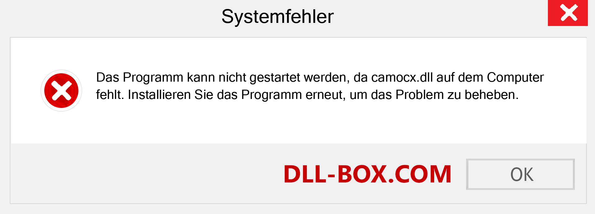 camocx.dll-Datei fehlt?. Download für Windows 7, 8, 10 - Fix camocx dll Missing Error unter Windows, Fotos, Bildern