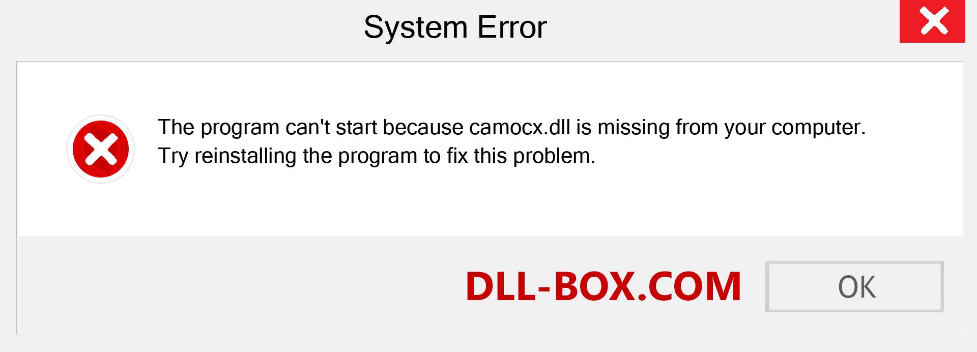  camocx.dll file is missing?. Download for Windows 7, 8, 10 - Fix  camocx dll Missing Error on Windows, photos, images